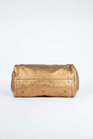 2000s Chloe Gold Leather Paddington Shoulder Bag