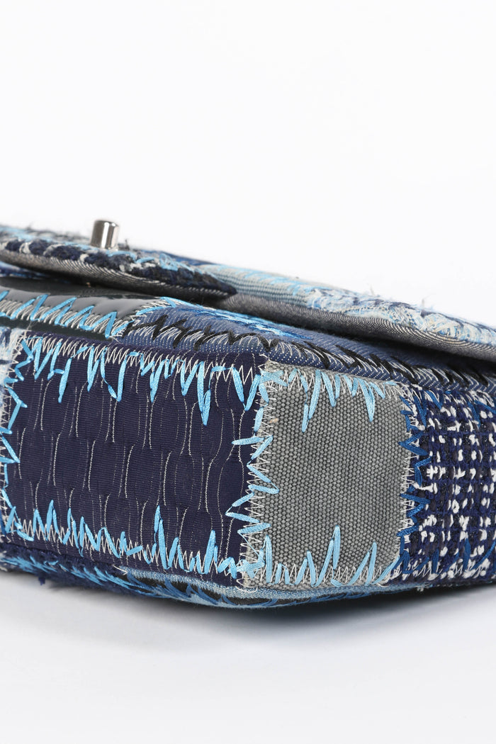 RARE 2010s Chanel Denim Patchwork Medium Flap Shoulder Bag