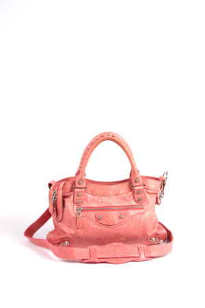 2010s Balenciaga Pink Leather In the Town Bag SHW