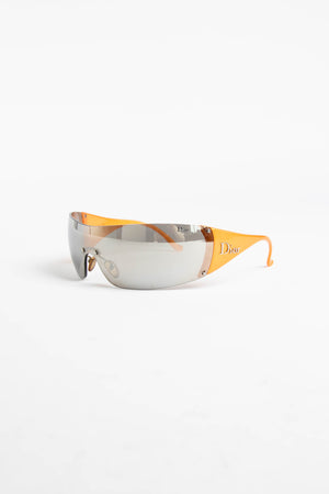 Y2K Christian Dior Orange Wrap Sunglasses