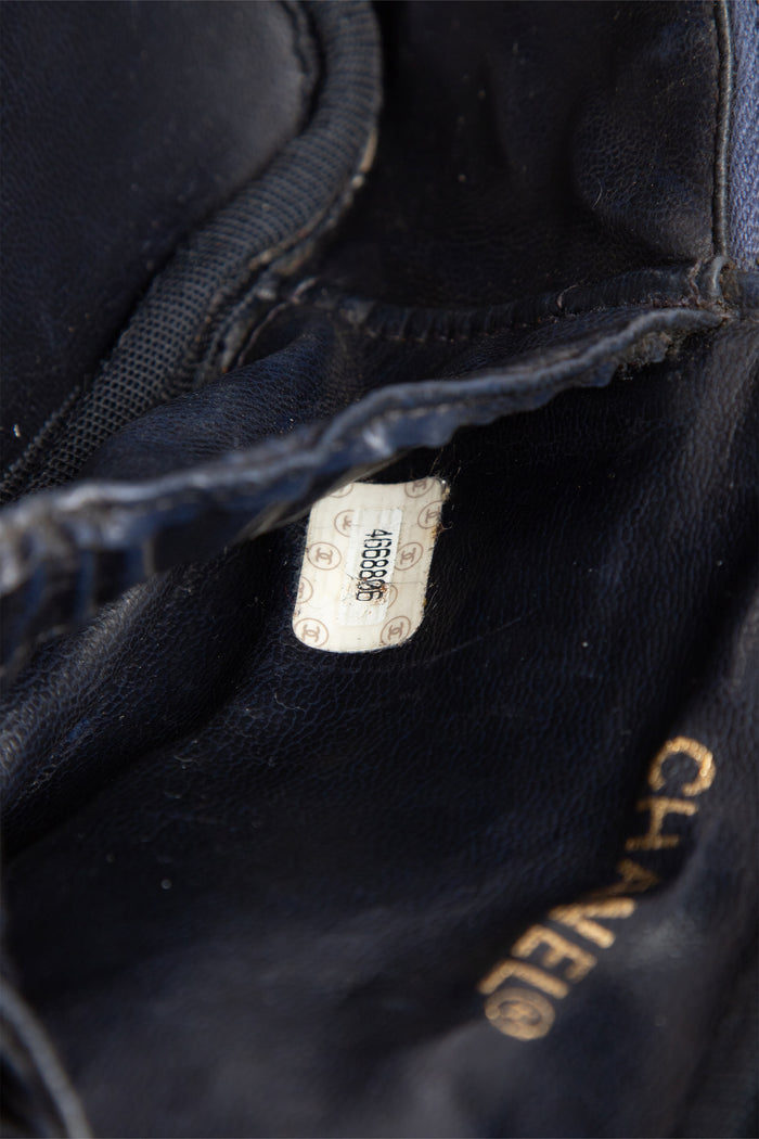 Vintage Chanel Small Denim Vanity Case