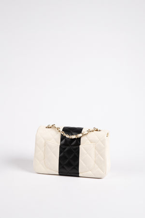 RARE Chanel Bi-Colour Lambskin Mini Rectangular Flap Bag