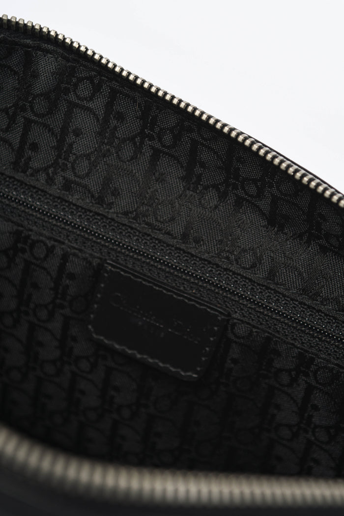 RARE Christian Dior Black Leather Hardcore Piercing Shoulder Bag