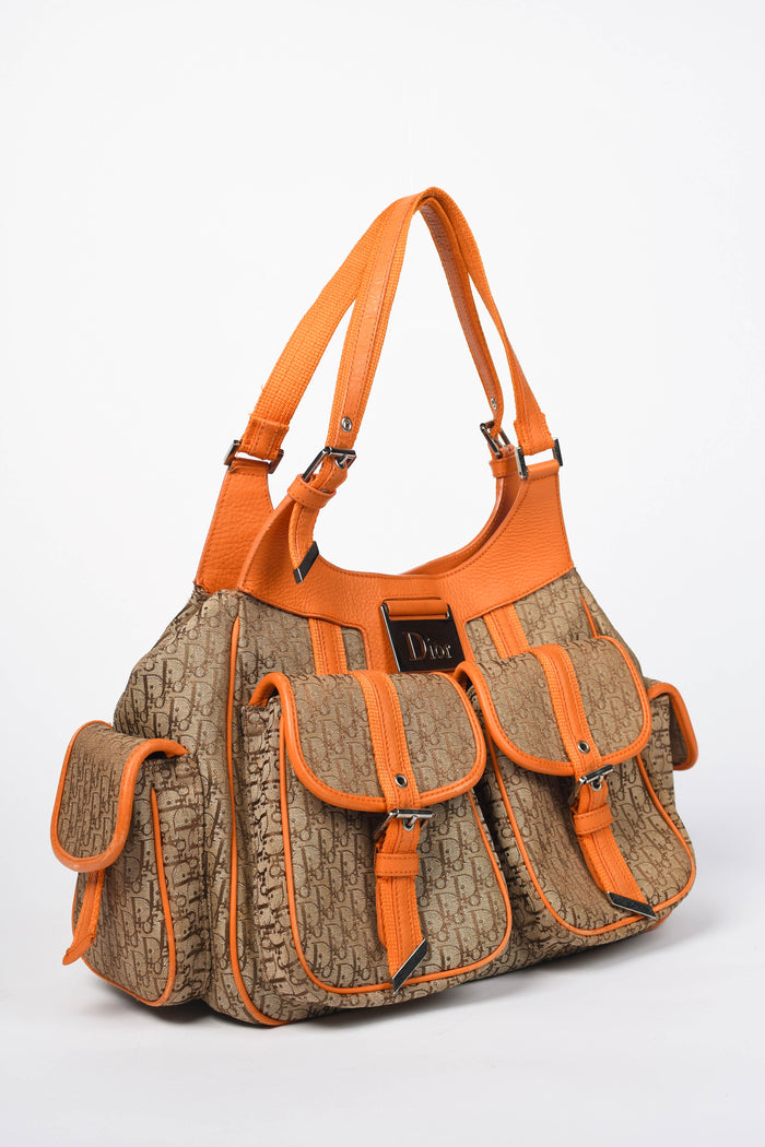 2000s Christian Dior Monogram Cargo Shoulder Bag