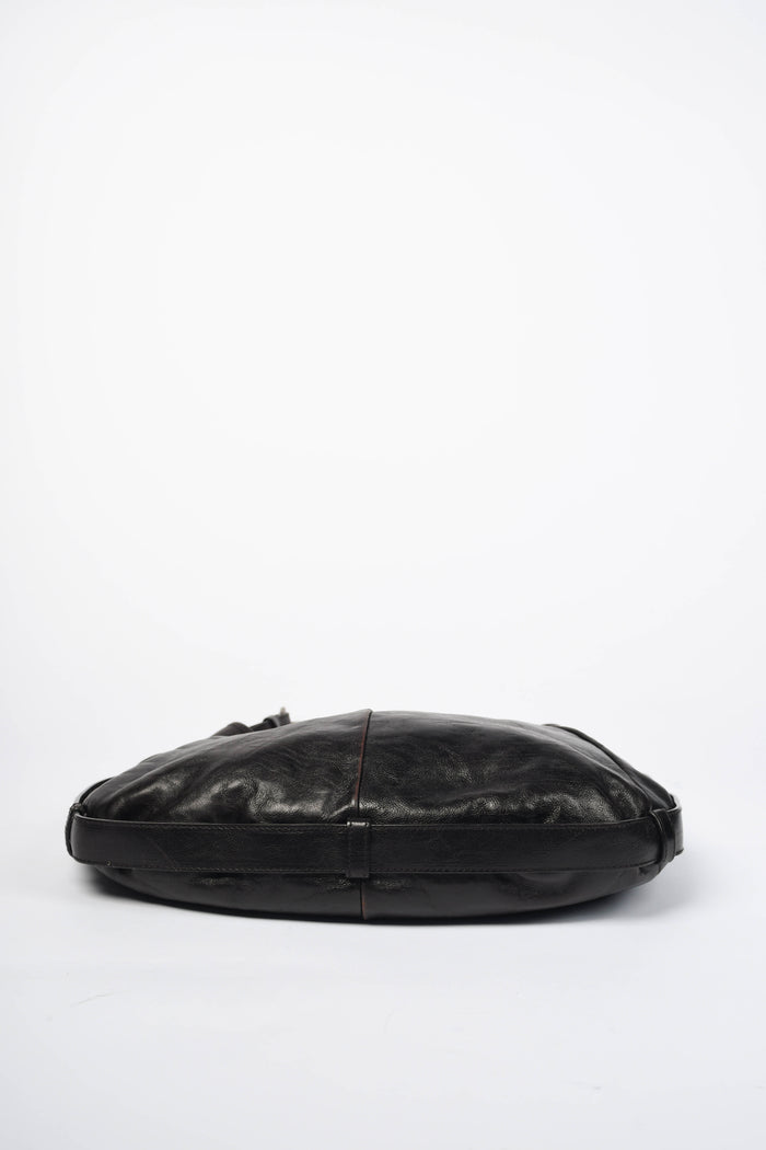 Vintage Yves Saint Laurent Brown Leather Mombasa Shoulder Bag