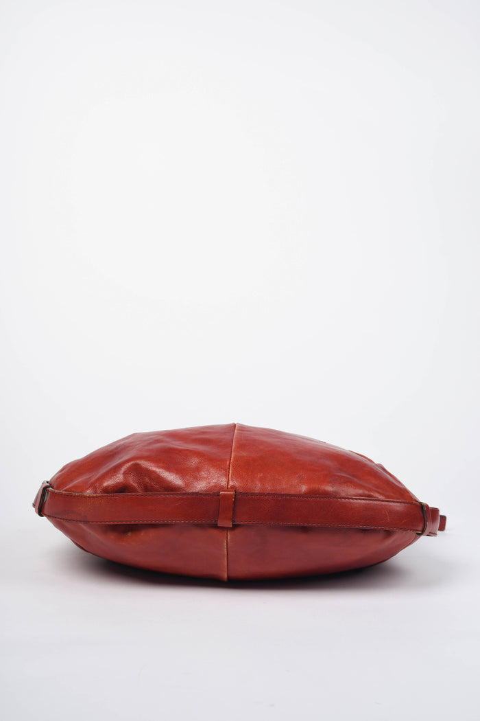 Vintage Yves Saint Laurent Red Leather Mombasa Shoulder Bag