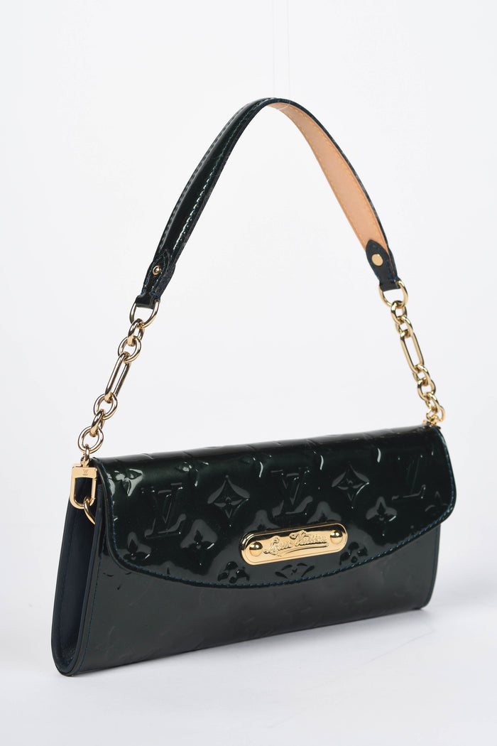 Vintage Louis Vuitton Green Vernis Sunset Boulevard Shoulder Bag