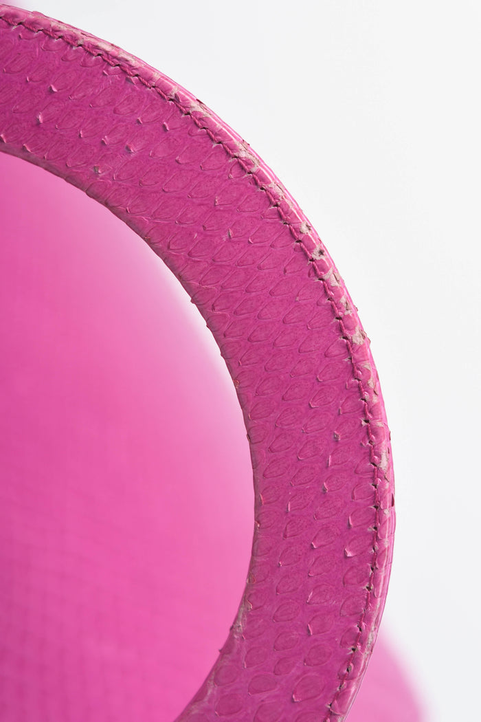 2012 Christian Dior Pink Snakeskin Medium Lady Dior