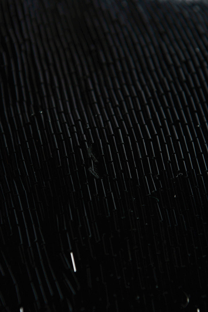 RARE Vintage Fendi Black Beaded Baguette Shoulder Bag