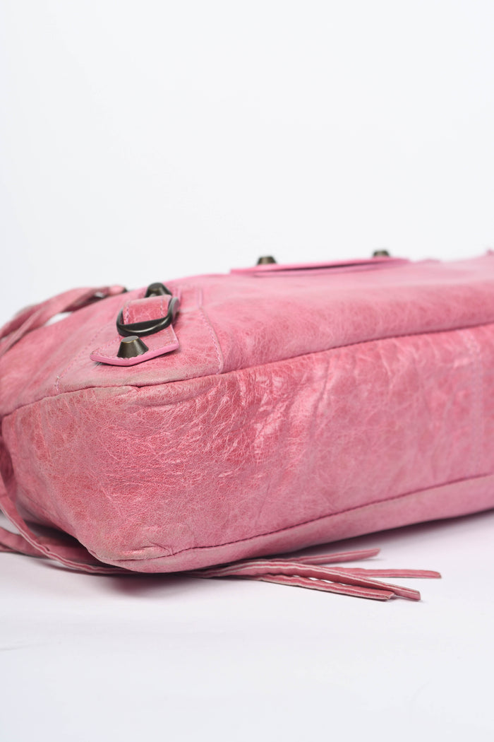 2000s Balenciaga Pink Leather First City Bag