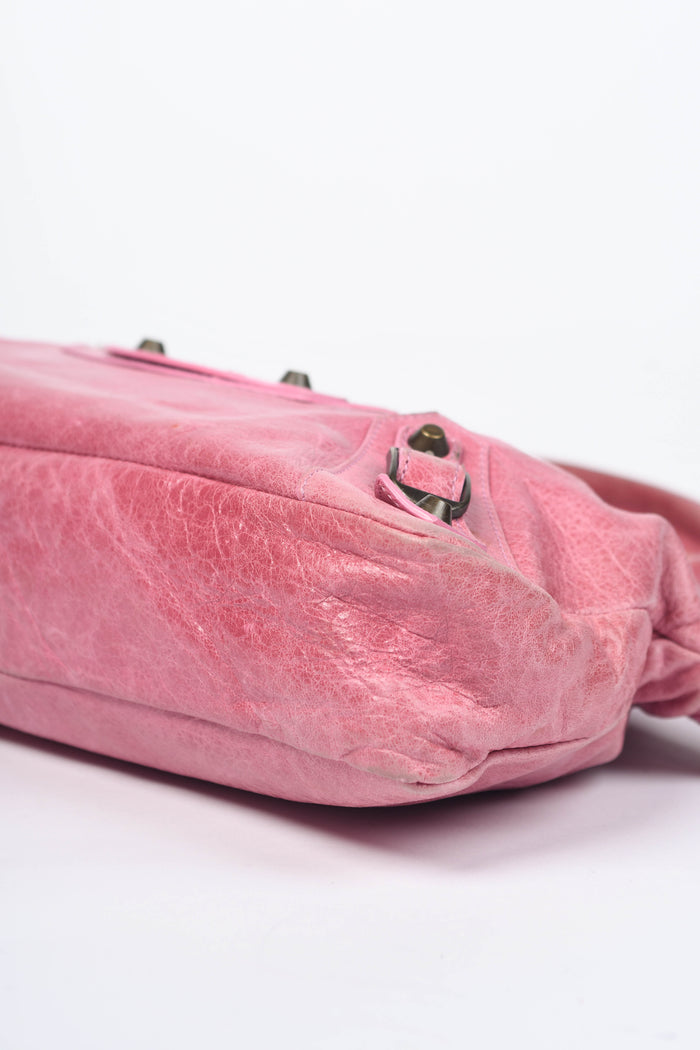 2000s Balenciaga Pink Leather First City Bag