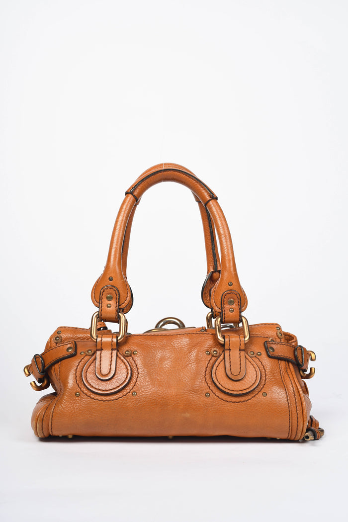 2000s Chloe Tan Leather Small Paddington Shoulder Bag