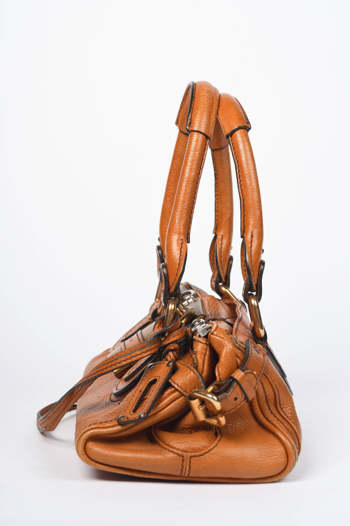 2000s Chloe Tan Leather Small Paddington Shoulder Bag