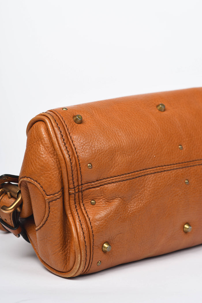 2000s Chloe Tan Leather Small Paddington Shoulder Bag