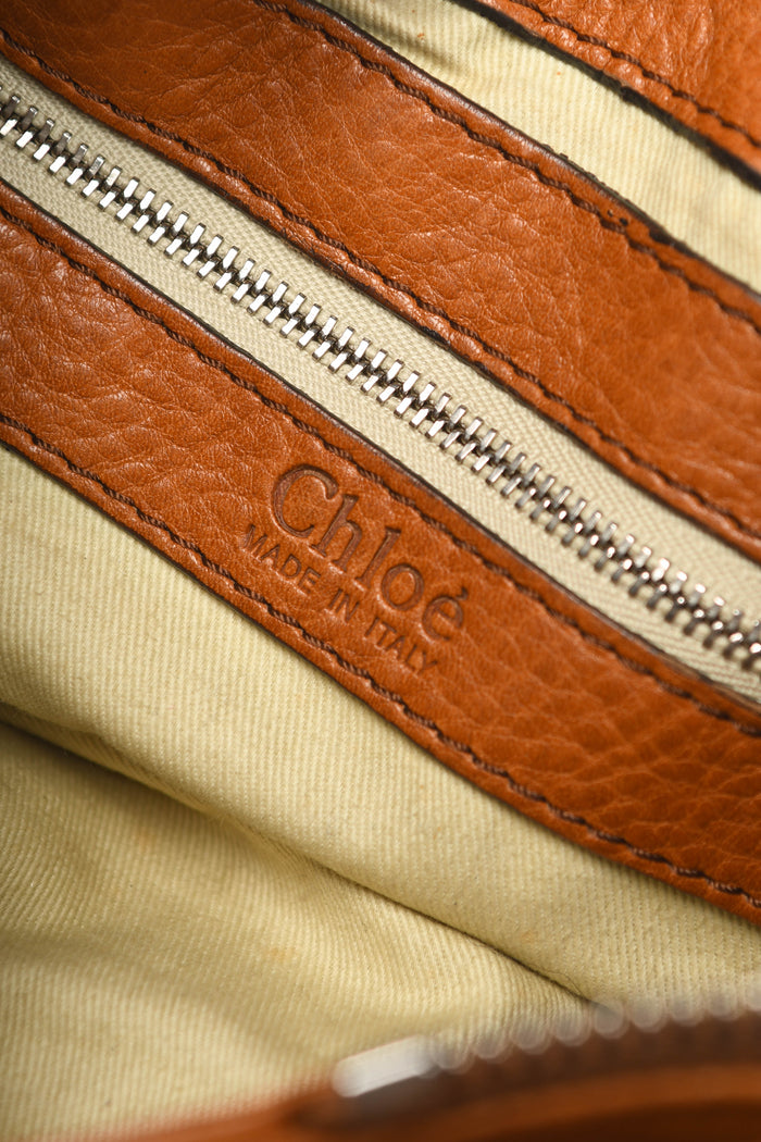 2000s Chloe Tan Leather Small Paddington Shoulder Bag