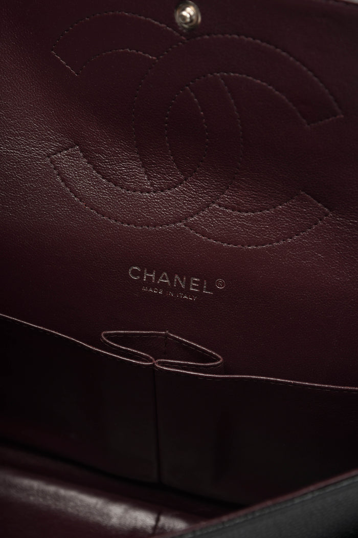 2010s Chanel Black Caviar Leather Jumbo Double Flap Bag