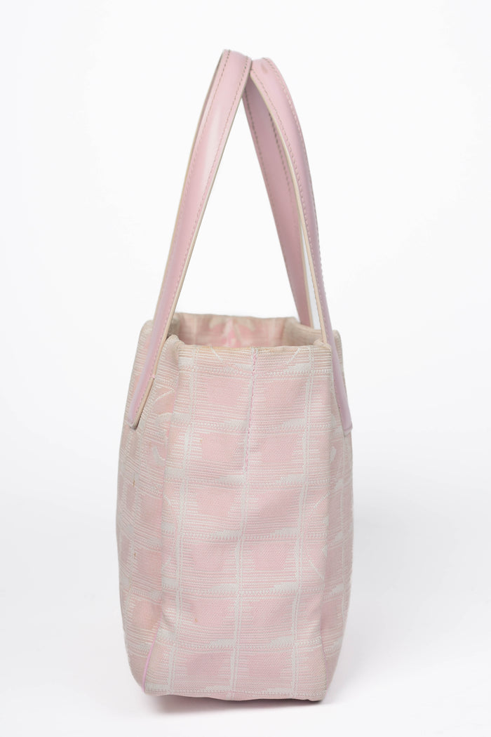 2000s Chanel Pink Travel Line Small Tote Bag
