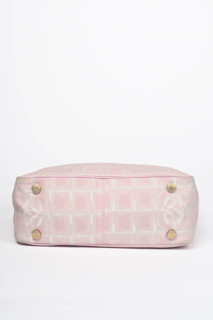 2000s Chanel Pink Travel Line Small Tote Bag