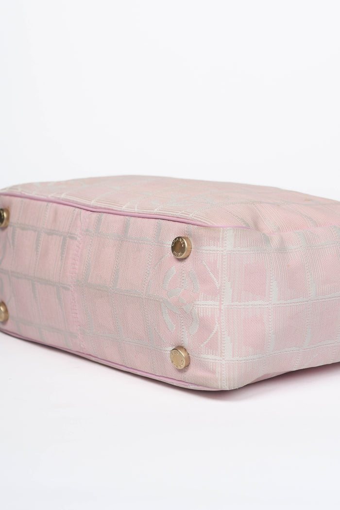 2000s Chanel Pink Travel Line Small Tote Bag