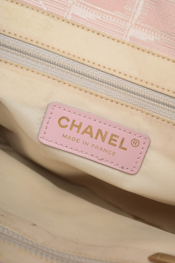 2000s Chanel Pink Travel Line Small Tote Bag