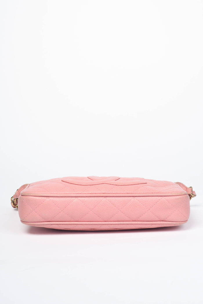 2000s Chanel Pink Caviar Leather Timeless Pochette