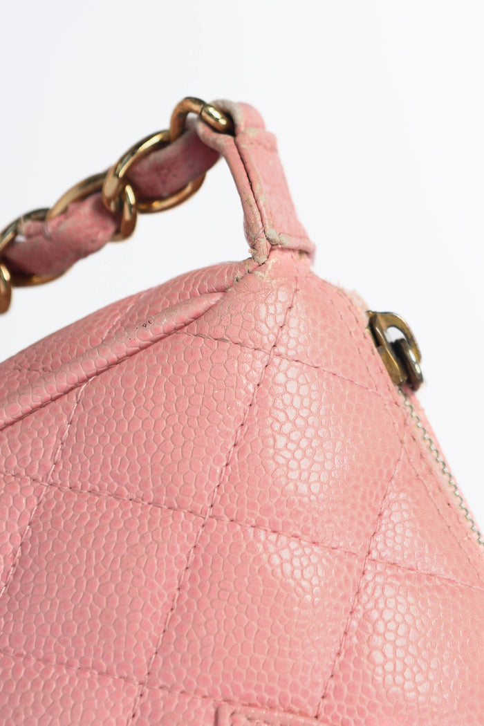 2000s Chanel Pink Caviar Leather Timeless Pochette