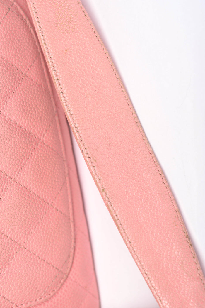 2000s Chanel Pink Caviar Leather Timeless Pochette