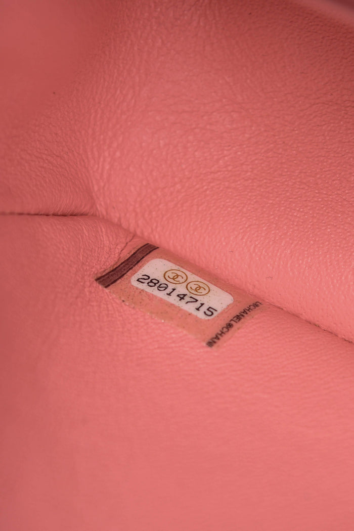 RARE 2019 Chanel Pink Tweed Mini Rectangular Single Flap Bag