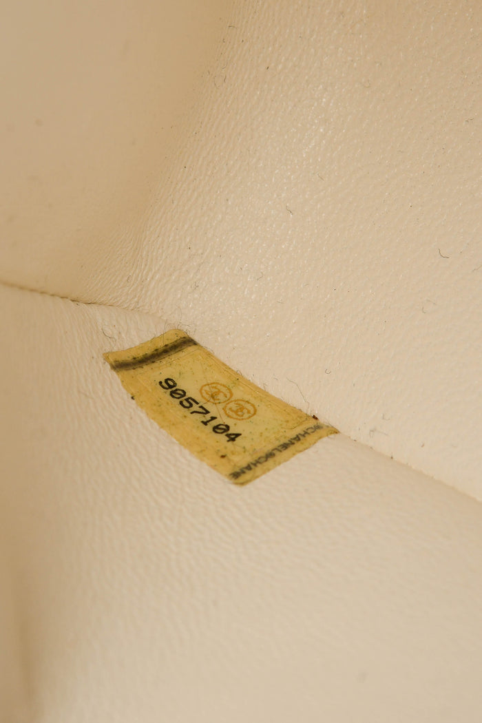 2000s Chanel Black & White Tweed Medium Double Flap Shoulder Bag