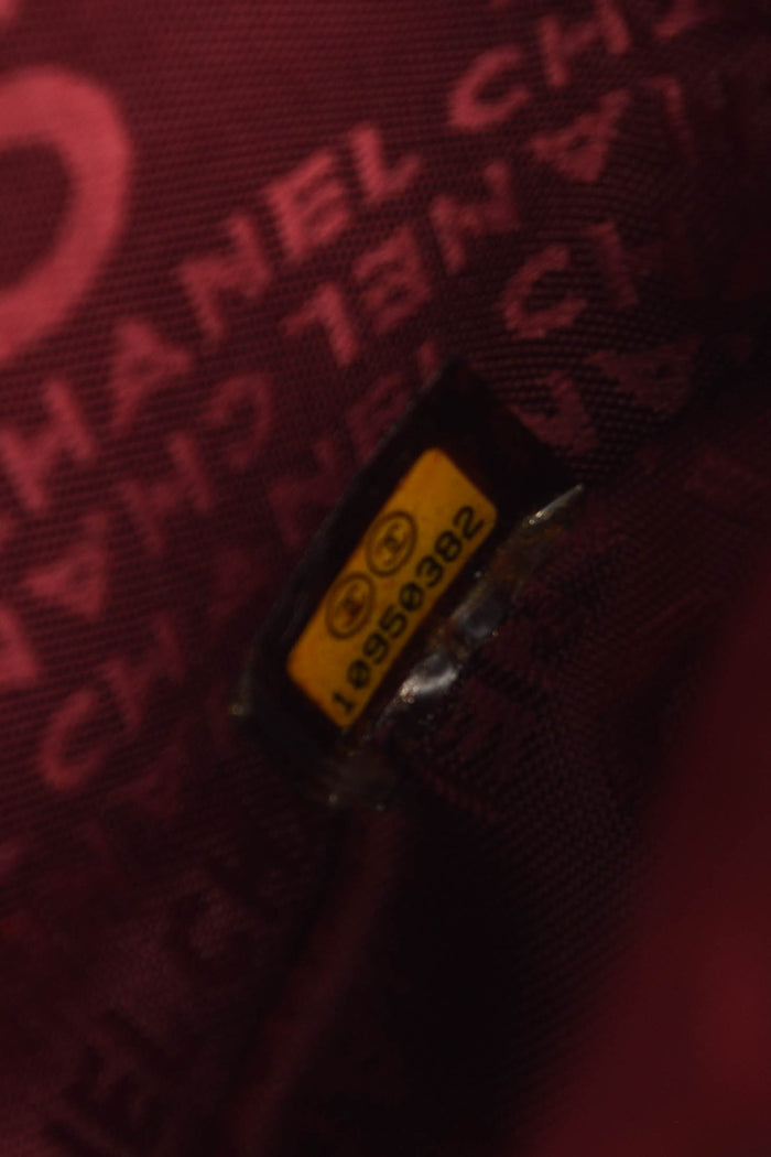 2000s Chanel Burgundy Leather No.5 Camellia Single Flap Shoulder Bag