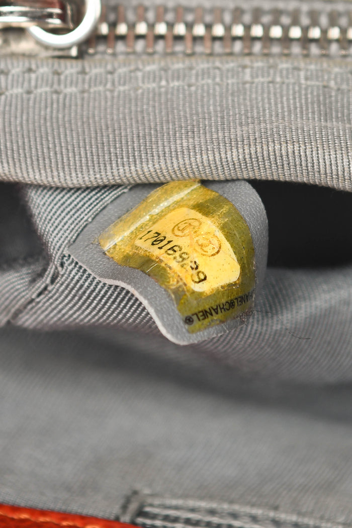 2010s Chanel Red Caviar Leather Small Executive Shopper Tote Bag