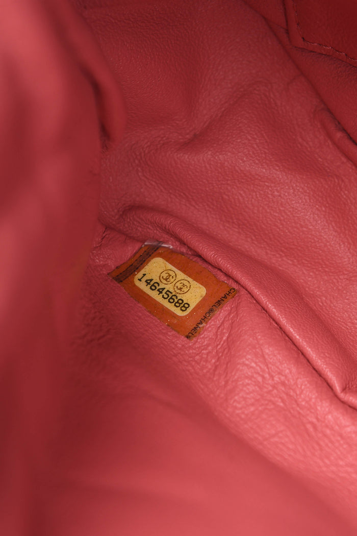 2000s Chanel Pink Lambskin Leather Precious Jewel Flap Shoulder Bag