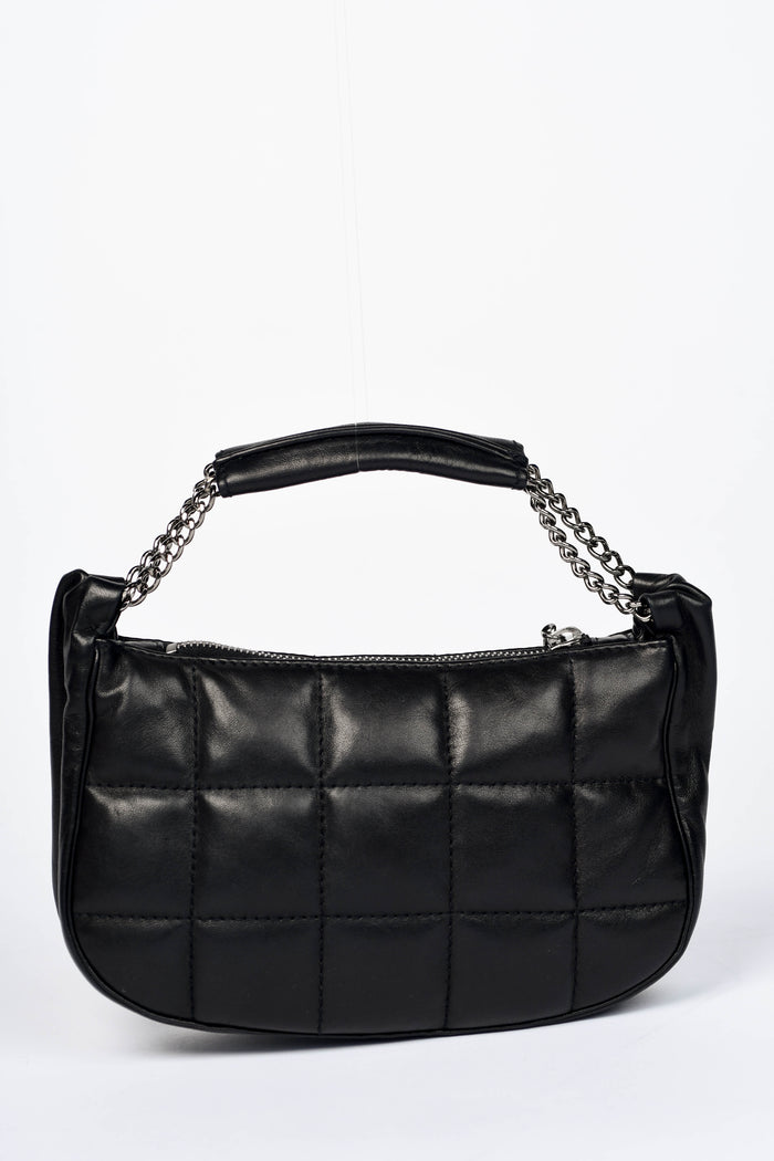 2000s Chanel Black Lambskin Leather Small Top Handle