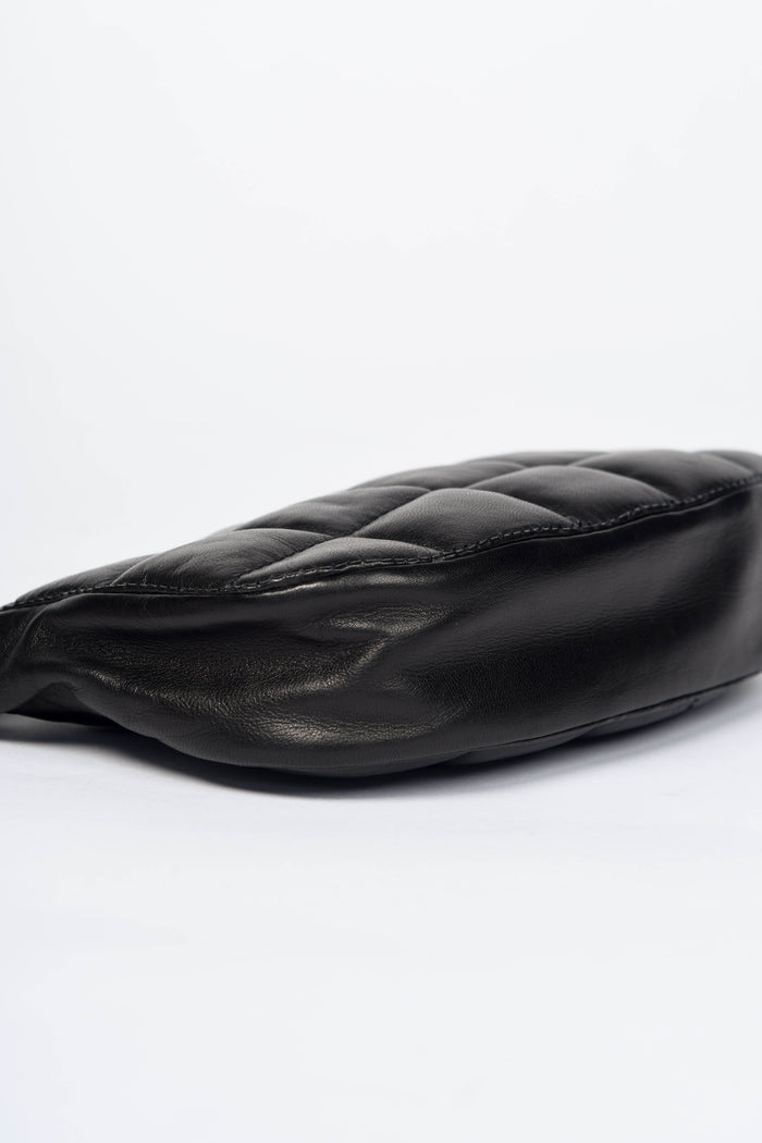 2000s Chanel Black Lambskin Leather Small Top Handle