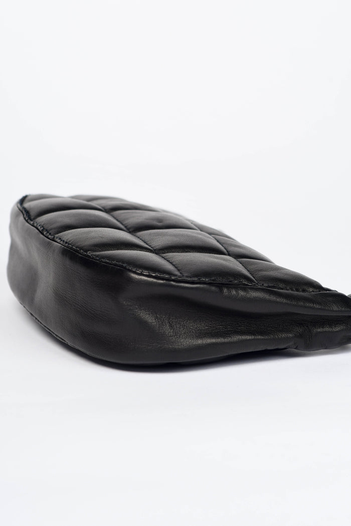 2000s Chanel Black Lambskin Leather Small Top Handle