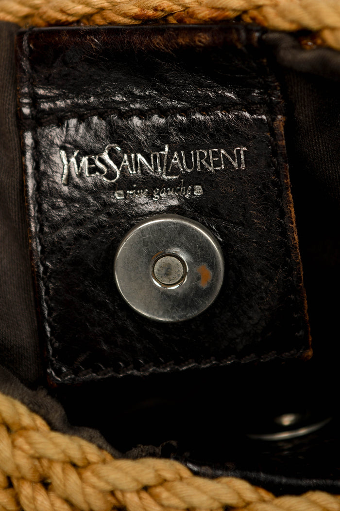 Vintage Yves Saint Laurent Raffia Mombasa Large Shoulder Bag