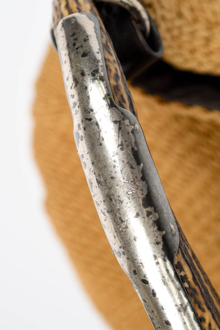 Vintage Yves Saint Laurent Raffia Mombasa Large Shoulder Bag