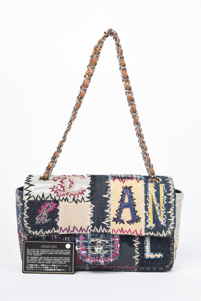 RARE 2010s Chanel Patchwork Single Medium Flap Shoulder Bag