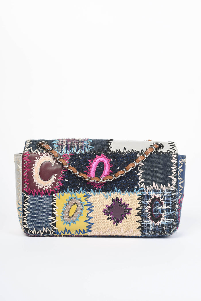 RARE 2010s Chanel Patchwork Single Medium Flap Shoulder Bag