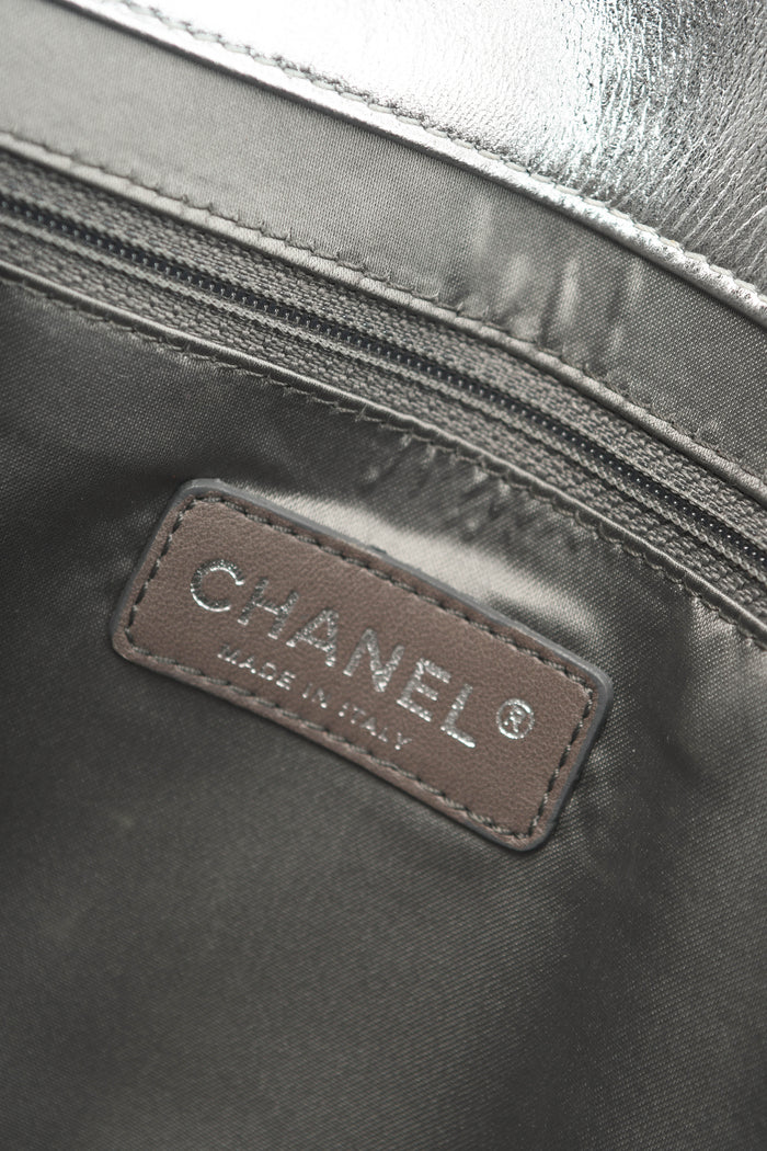 SUPER RARE 2000s Chanel Silver Ice Cube Single Flap Shoulder Bag