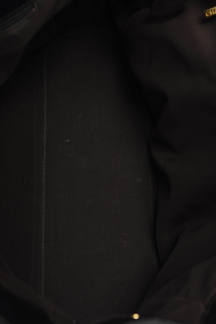 2000s Chanel Espresso Black Caviar Leather Executive Shopper Tote Bag GHW