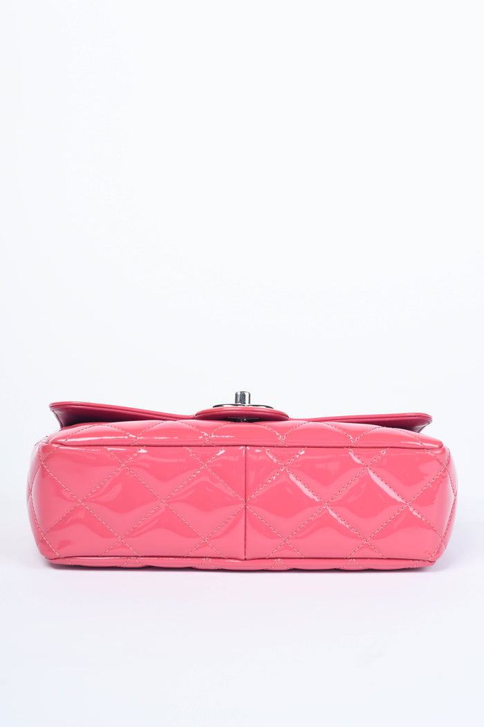 2014 Chanel Pink Patent Leather Coco Shine Small Flap Shoulder Bag