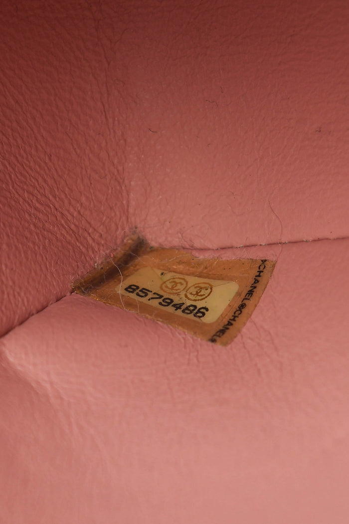 2000s Chanel Baby Pink Lambskin Leather Mini Square Flap with 24k GHW