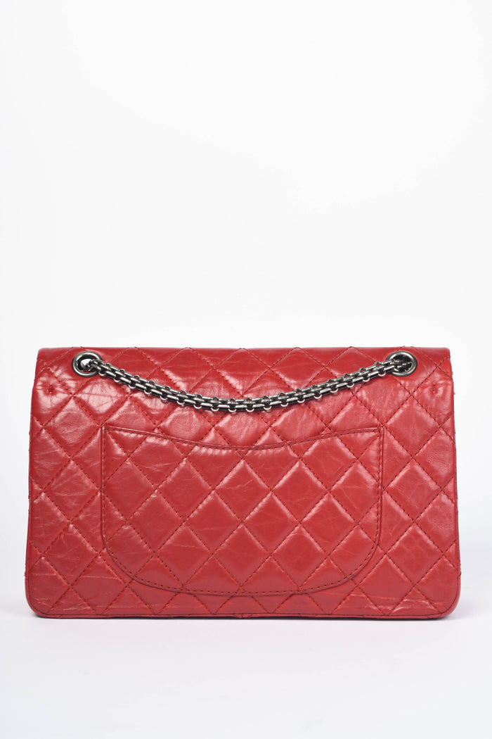 2010s Chanel Red Aged Calfskin Medium Reissue Flap Shoulder Bag