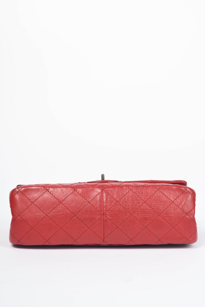 2010s Chanel Red Aged Calfskin Medium Reissue Flap Shoulder Bag