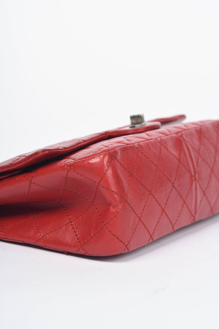 2010s Chanel Red Aged Calfskin Medium Reissue Flap Shoulder Bag
