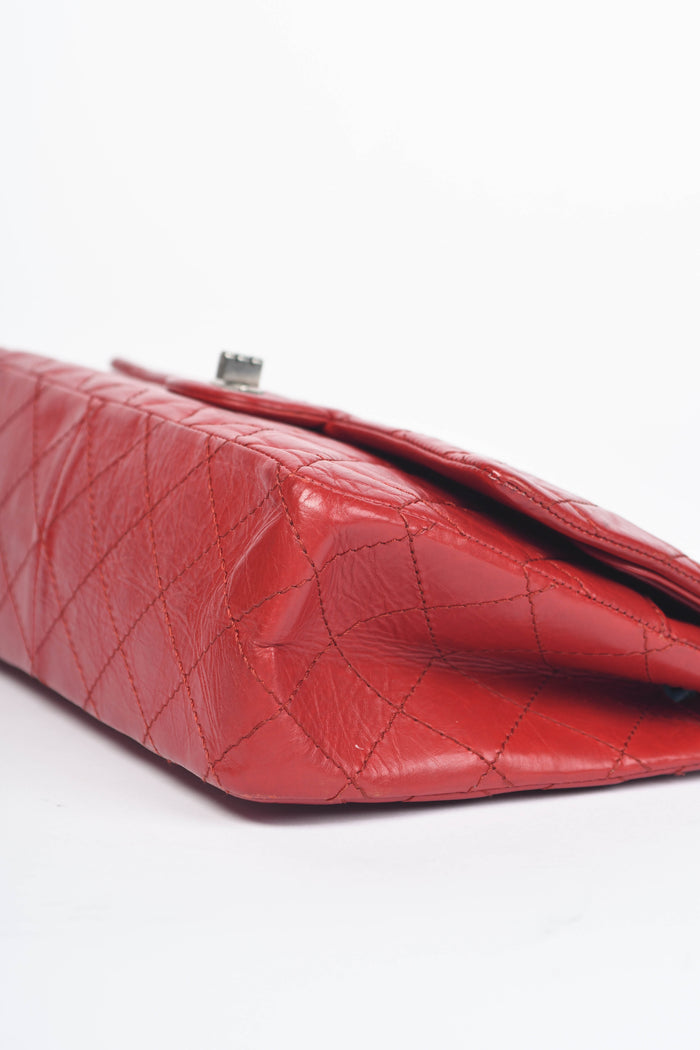 2010s Chanel Red Aged Calfskin Medium Reissue Flap Shoulder Bag