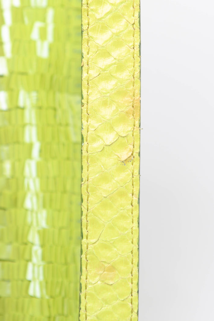 SUPER RARE Fendi Green Sequin Baguette Shoulder Bag