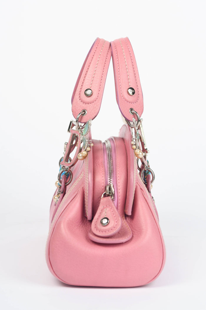 Limited Edition 2000s Christian Dior Pink Leather Butterfly Detective Bag