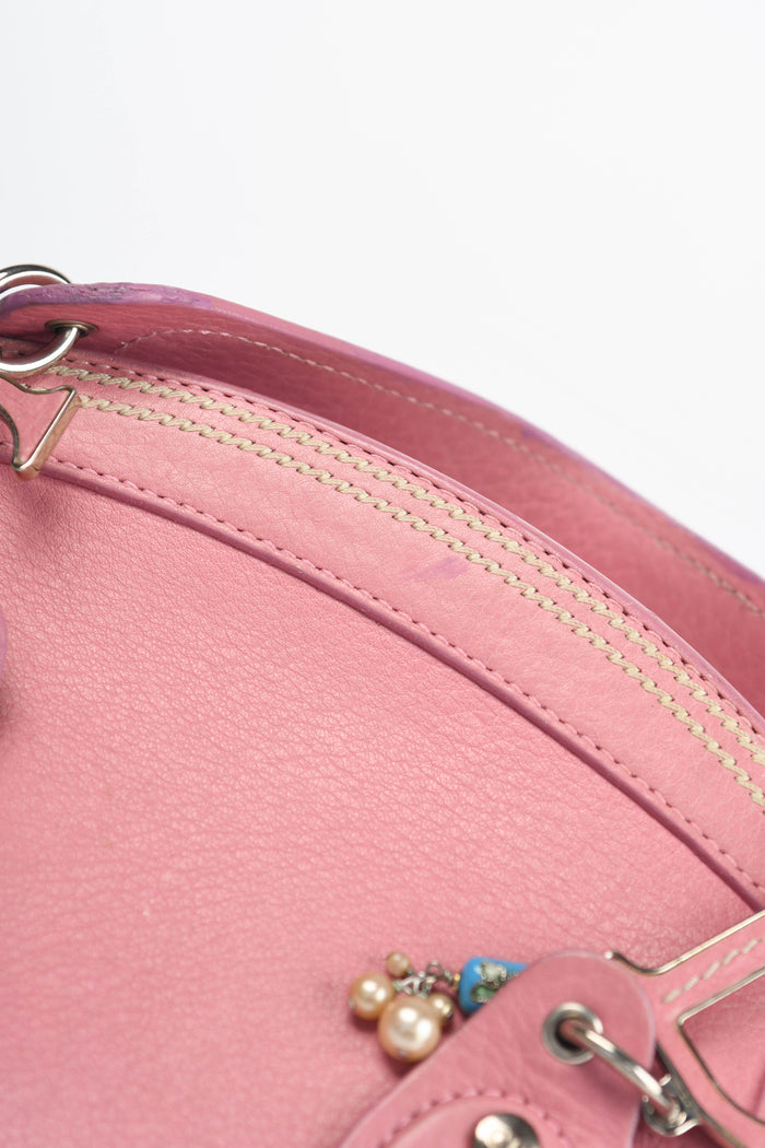 Limited Edition 2000s Christian Dior Pink Leather Butterfly Detective Bag